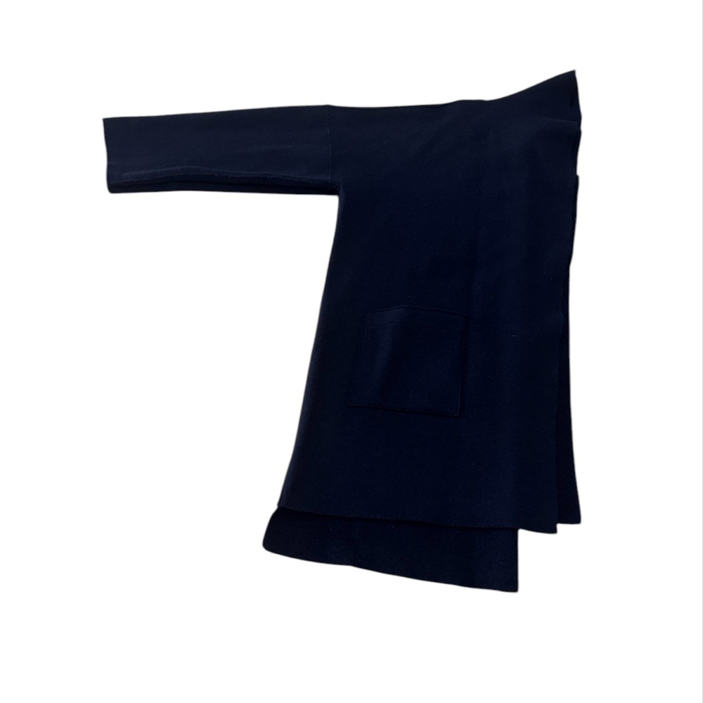 Eileen Fisher Black Wool Kimono Lightweight Coat with dropped shoulder in EUC - Picture 6 of 10
